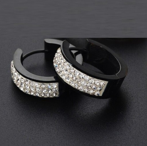 Hoop Earrings with Zircons G1512