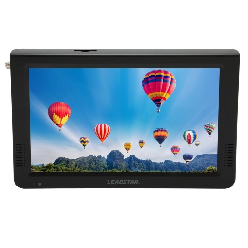Hordozható 10" LED televízió újratölthető 1800 mAh akkumulátorral és HDMI USB tunerrel Felbontás 1024 x 600 Autóba és nyaralóra kültéri használatra