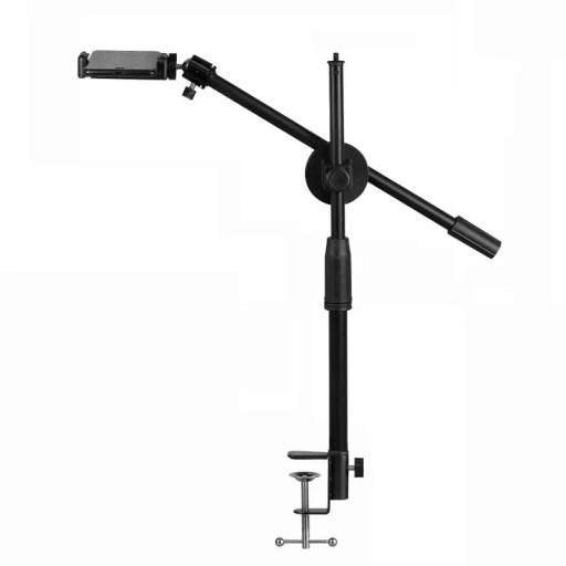 Horizontaal statief met knikarm 35-55 cm voor mobiele telefoon Opname van bovenaf Tafelhouder Flexibele smartphonestandaard