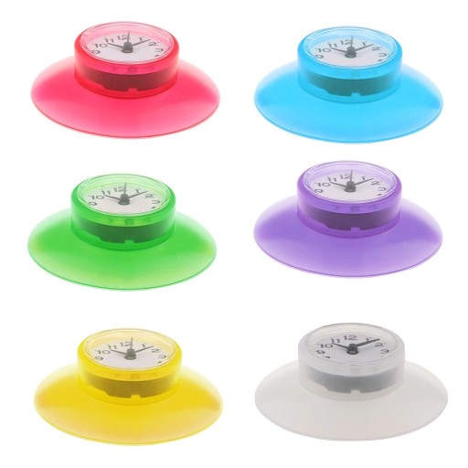 Horloge avec ventouse pour salle de bain