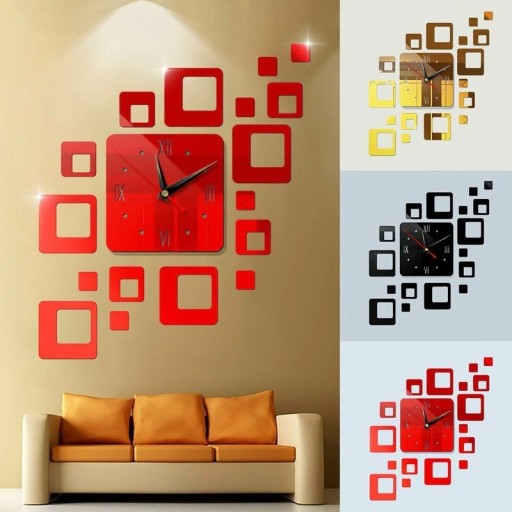 Horloge murale autocollante G2074