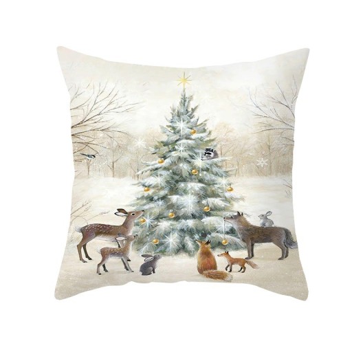 Housse de coussin avec motif de Noël