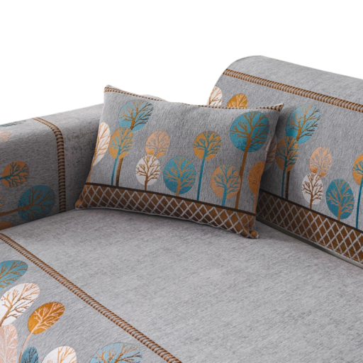 Housse de coussin jacquard avec motif d'arbres 30 x 50 cm tissu chenille housse décorative pour coussin décoratif dans le salon et la chambre
