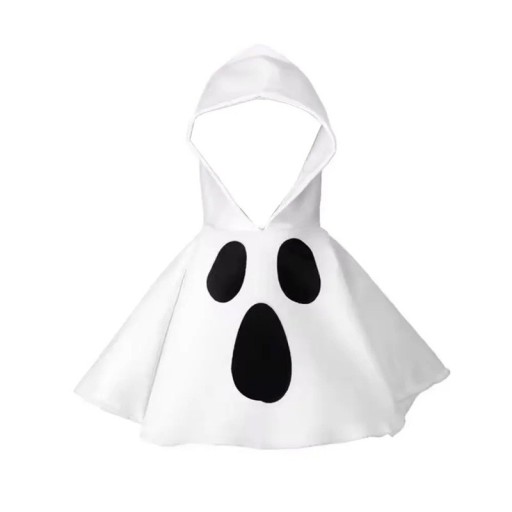 Housse de levier de vitesses – sweat à capuche couleur blanche avec motif de fantôme, coton, polyester