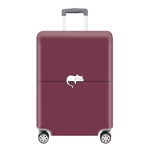 Housse de protection élastique pour valise avec imprimé animal 65–70 cm polyester spandex bordeaux