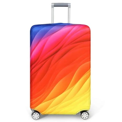 Housse de protection élastique pour valise de voyage 48–53 cm Tissu élastique Motif dégradé multicolore Housse de protection pour bagage lors