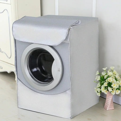 Housse de protection imperméable pour lave-linge frontal argentée 85 × 60 × 55 cm Protection contre la poussière, le soleil, l'humidité
