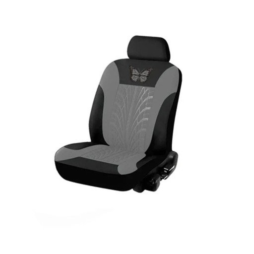 Housse de siège avant 1 pièce Design de pneu avec papillon Housse de protection de siège auto Polyester Motif élégant Entretien facile