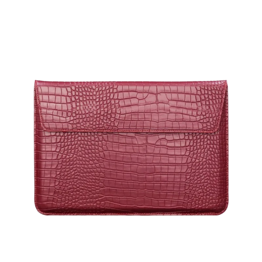 Housse en cuir pour ordinateur portable motif crocodile pour MacBook, Huawei 15 pouces, 38,7 x 27 cm