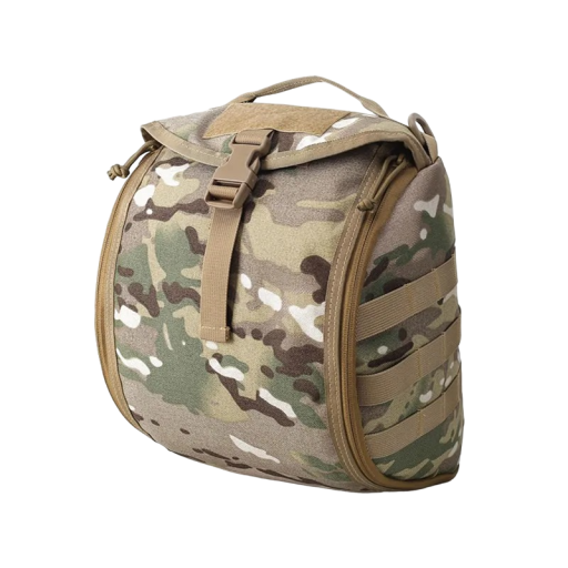 Housse tactique pour casque Sac à dos pour le rangement de casque Sac à dos étanche pour casque Rangement multifonction Sac à dos militaire pour casque 30 x 24 x 17 cm Motif camouflage