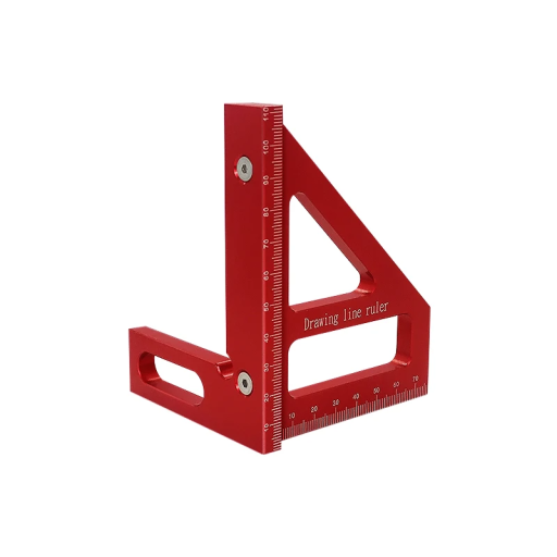 Houtbewerkingsdriehoek van aluminiumlegering 85 x 79 x 112 mm Hoekmeter voor nauwkeurige metingen en aftekenen Houtbewerkingsgereedschap
