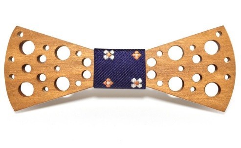 Houten gesneden vlinderdas J651