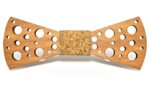 Houten gesneden vlinderdas J651
