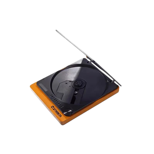 Houten HiFi CD-speler met Bluetooth 5.1, USB, FM-antenne en afstandsbediening, 13,1x15,7x2,8 cm, retro ontwerp voor thuis muziek
