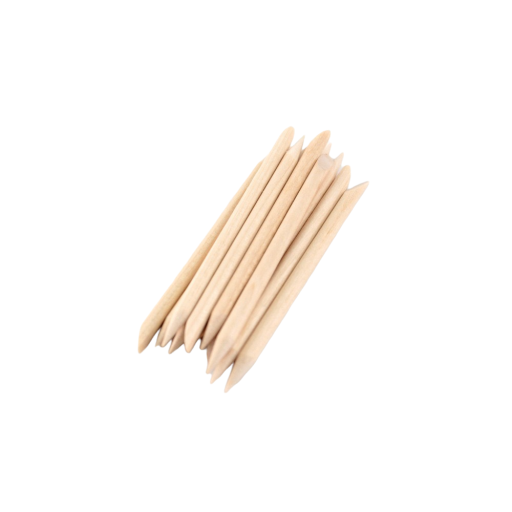Houten manicurestokjes 10 stuks