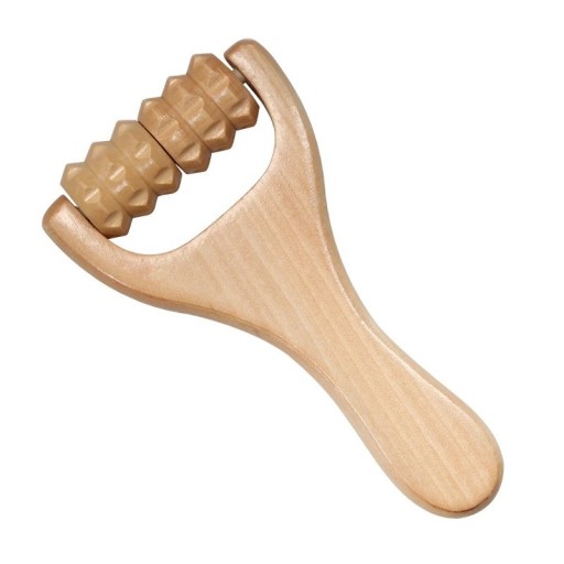 Houten spiermassagerol Compacte massagerol voor schouders, taille, armen, benen, nek, voeten en rug Handroller voor volledige lichaamsmassage Handmassage-apparaat 16,5 x 8,3 cm