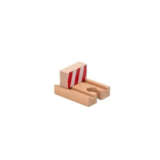 Houten stopka voor rails 5,3 x 4 x 1,2 cm Eindstuk voor rails Veilig einde van de houten spoorbaan met stevige afsluiting van de rails