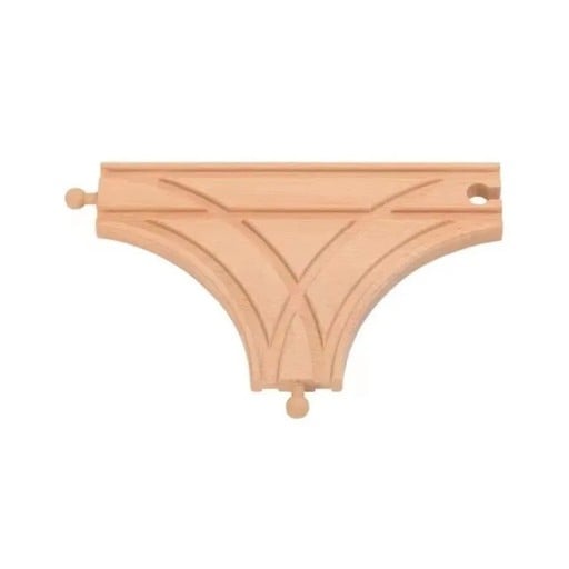 Houten T-vormige spoor 20,4 x 13 x 1,2 cm Verbinding van drie spoorrichtingen Uitbreiding van de spoorlijn Meervoudig verbindingsdeel voor kinderen