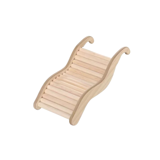 Houten trappen voor knaagdieren 17 x 8,5 cm Natuurlijke klimramp voor het hok voor hamsters, muizen en ratten Speelgoed en accessoire voor het verblijf