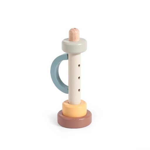 Houten Trompet Montessori Muziekinstrument voor Baby&#39;s van 0-12 Maanden Educatief Speelgoed voor Kinderen ter Ondersteuning van de Gehoor- en Motorische Ontwikkeling