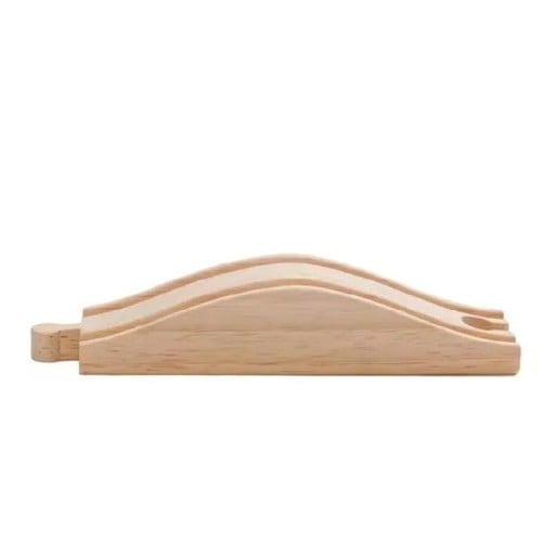 Houten verhoogde spoor 15,2 x 4 x 3,3 cm Hoge overgang van het spoor Stabilite verbinding Vloeiende aansluiting Uitbreiding van de houten spoorbaan