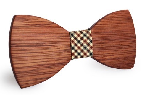 Houten vlinderdas J633