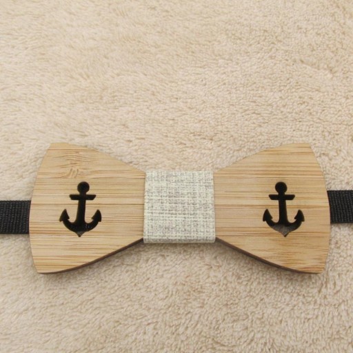 Houten vlinderdas voor jongens T1497
