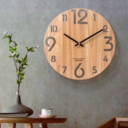 Houten wandklok