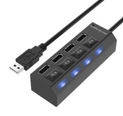 HUB USB 4 portas com interruptor J1634