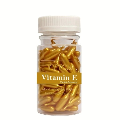 Hudrende ansigtkapsler med vitamin E, engangs essens i dåse, pakke med 90 stk., gyldne dråber, dag- og natpleje til ansigtet