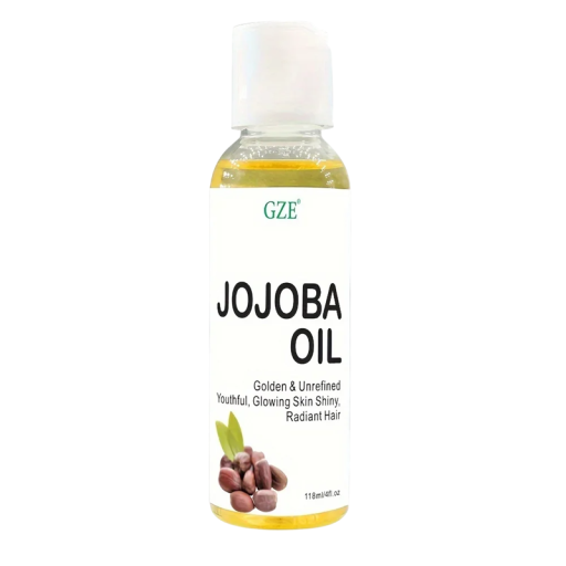 Huile de jojoba biologique 118 ml Pure à froid pressée Huile hydratante naturelle pour le visage la peau les cheveux le corps et les ongles