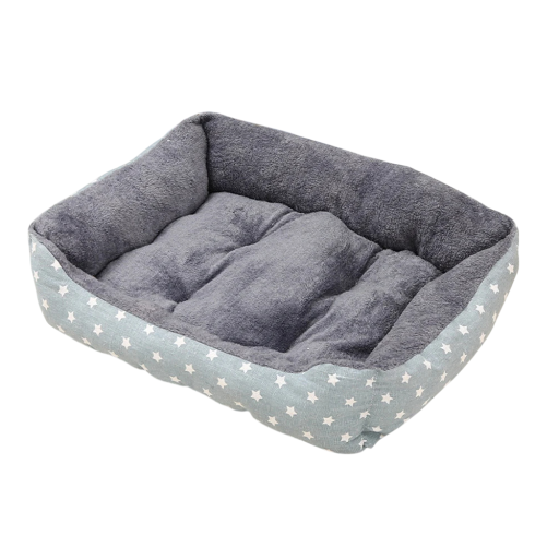 Hundebett und Katzenbett 70x50 cm Weiches Baumwollsofa für Haustiere Warmes Bett aus atmungsaktivem Material für Wohnung und Reisen