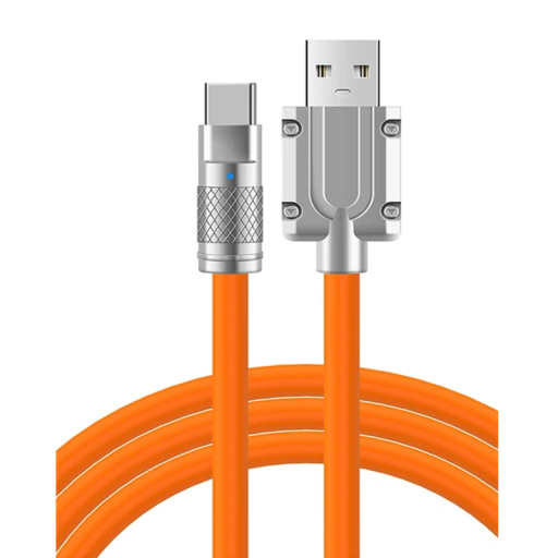 Hurtigopladerkabel USB A til USB C 120W 2 m 6A silikone datakabel fleksibelt og holdbart design
