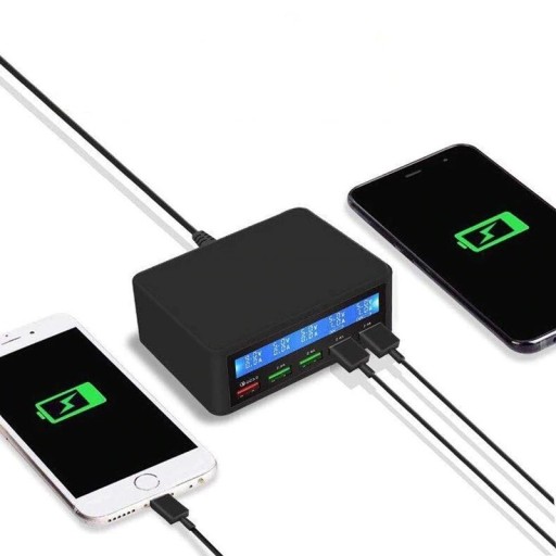 Hurtigopladningsstation med 5 USB-porte