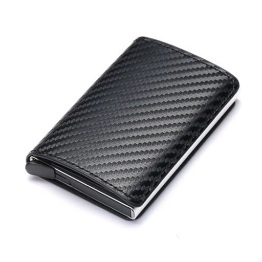 Husă de călătorie pentru documente din ecopiele cu un compartiment interior rigid Husa cu margini cusute Dimensiuni compacte 10 x 6,5 x 1,8 cm