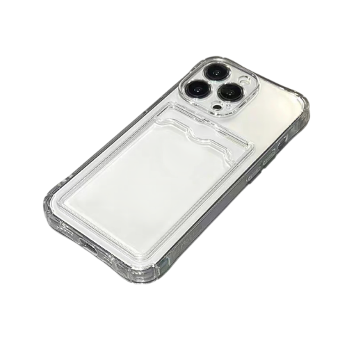 Husă de Protecție din Silicon cu Compartiment pentru Carduri pentru iPhone 6s Plus Husă Transparentă cu Colțuri întărite