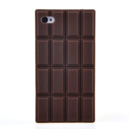 Husa de protectie din silicon pentru iPhone - Ciocolata