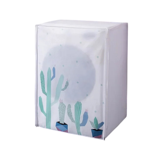 Husă de protecție pentru mașina de spălat cu încărcare de sus 86 x 62 x 55 cm Motiv cactuși Zip sus și în față PEVA protecție împotriva prafului