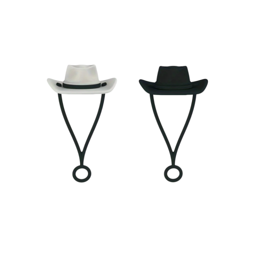 Husă din silicon din paie 6,1 x 3,2 cm 2 buc Căciulă de cowboy Capă de protecție Paiul pentru Cupa Stanley Accesoriu elegant Reutilizabil