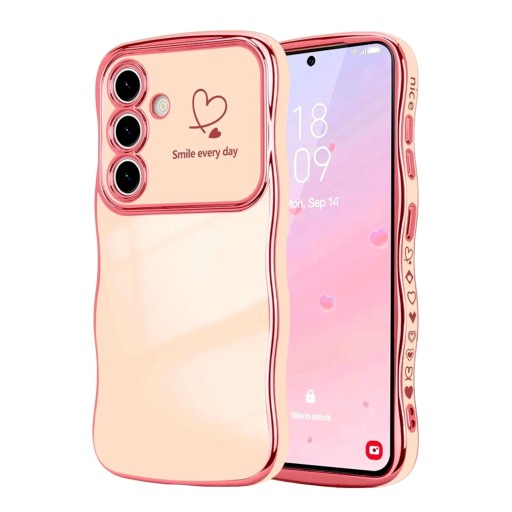 Husă moale pentru Samsung Galaxy S25+ cu margini ondulate și protecție pentru cameră din PC și TPU Husa flexibilă pentru telefon