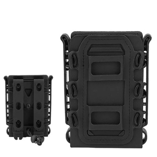 Husă pentru încărcător cu eliberare rapidă pentru AR15 M4 5.56 7.62 9mm Scorpion Husă tactică universală Culori neutre Se atașează la vestă sau curea