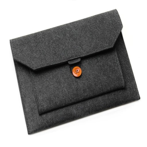 Husa pentru laptop cu buton, husă de protecție pentru laptopuri de 15 inci, textil gri închis, pentru rucsac și geantă pentru muncă și școală