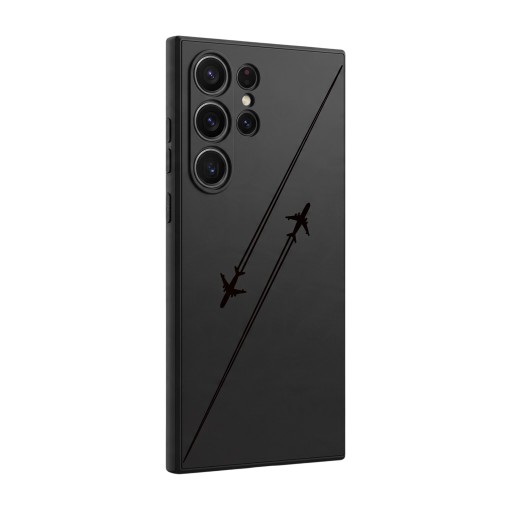 Husă pentru Samsung Galaxy S25+ Două avioane zburând unul spre altul Design simplu Husă flexibilă din TPU Husă pentru călători