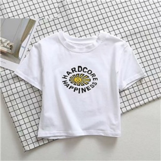 Hvid dame-T-shirt med B365-print
