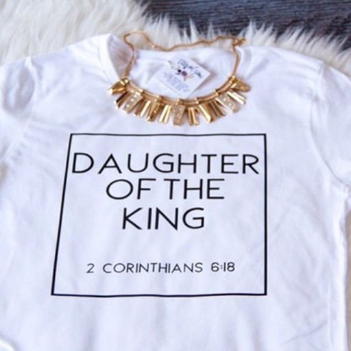 Hvid dame-T-shirt med print B300