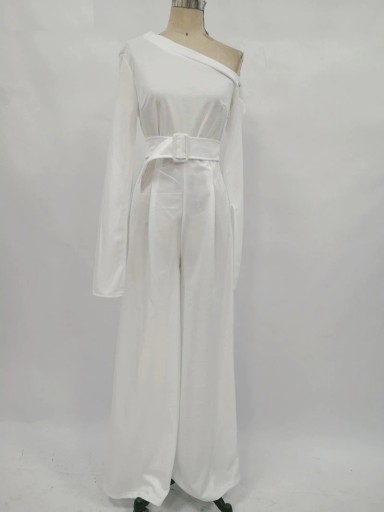 Hvid formel jumpsuit til kvinder