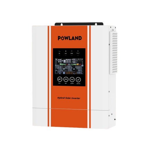 Hybrid solcelleinverter MPPT 5000 W 24 V 230 V AC opladning 160 A PV panel 9000 W farvet LCD orange-hvid med WiFi til solenergi og hus