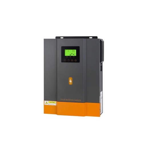 Hybride zonne-omvormer MPPT 3200 W 24 V uitgang 230 V AC opladen 80 A en PV 3200 W bereik 30-400 V DC oranje-grijs zonder WiFi