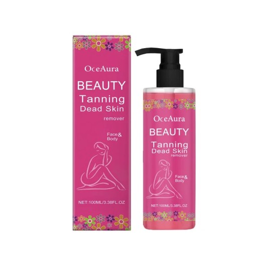 Hydratační exfoliační gel na obličej a tělo 100 ml Odstranění odumřelé kůže Pumpička Růžový Pro zjemnění a projasnění pokožky