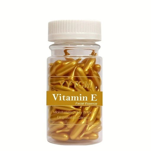 Hydraterende huidcapsules met vitamine E, eenmalige essence in een pot, verpakking van 90 stuks, gouden druppels, dagelijkse en nachtelijke gezichtsverzorging